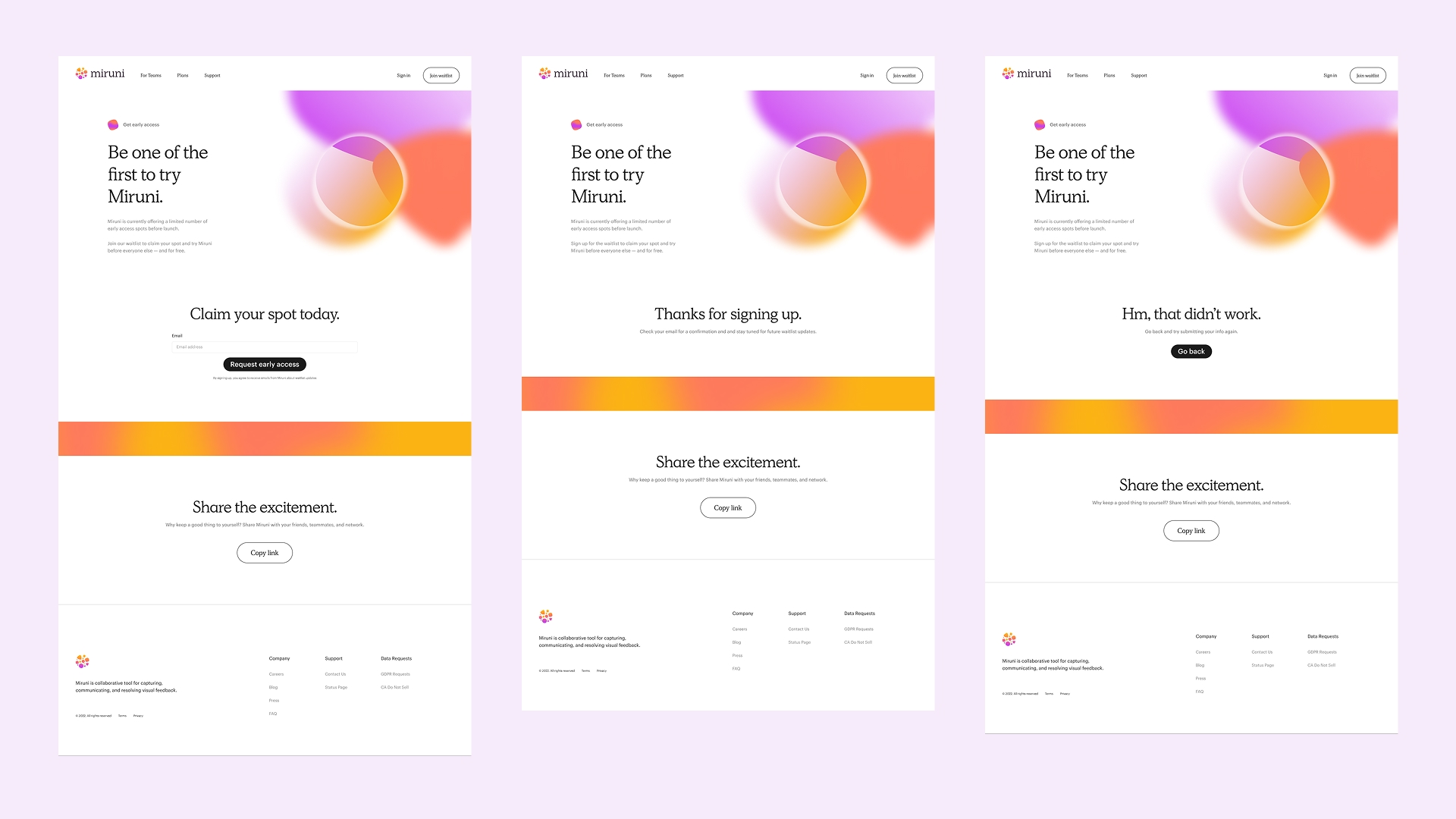 Landing pages Landing pages