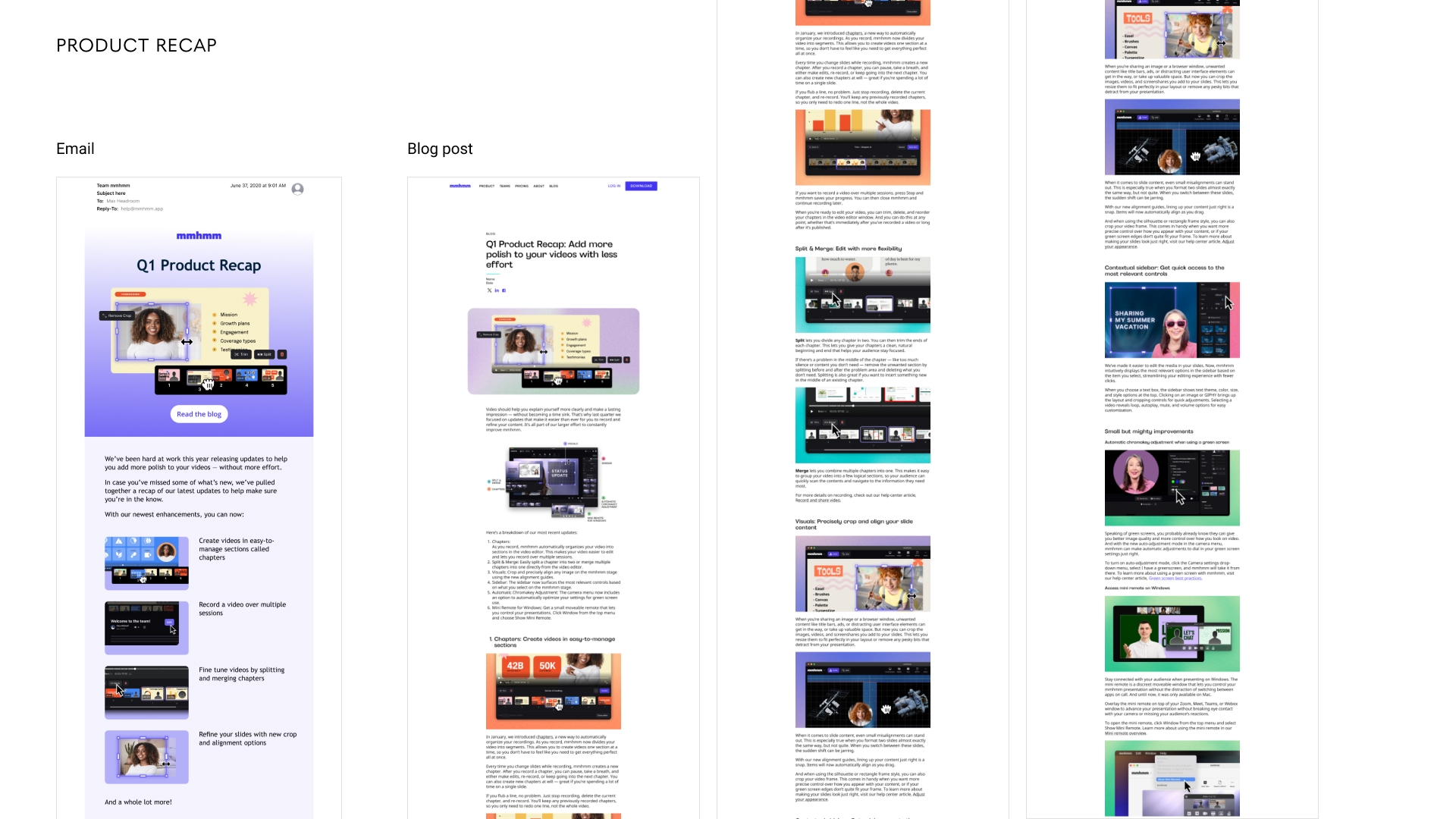 mmhmm product communications